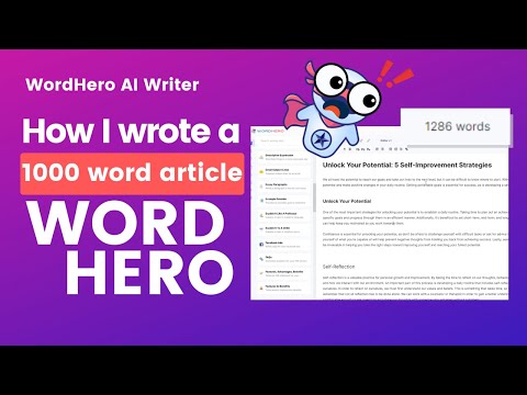 WRITE FASTER! See How Easy It Is To Write a 1200+ Word Article with WordHero AI.